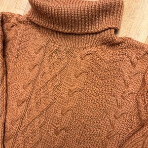 Hand Crafted Women's Merino Wool Sweater in Warm Brown